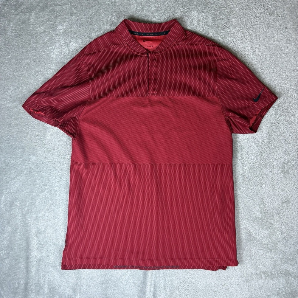 NIKE Dri-Fit TIGER WOODS ADV Blade Golf Polo Shirt Men's M Red CU9524-677